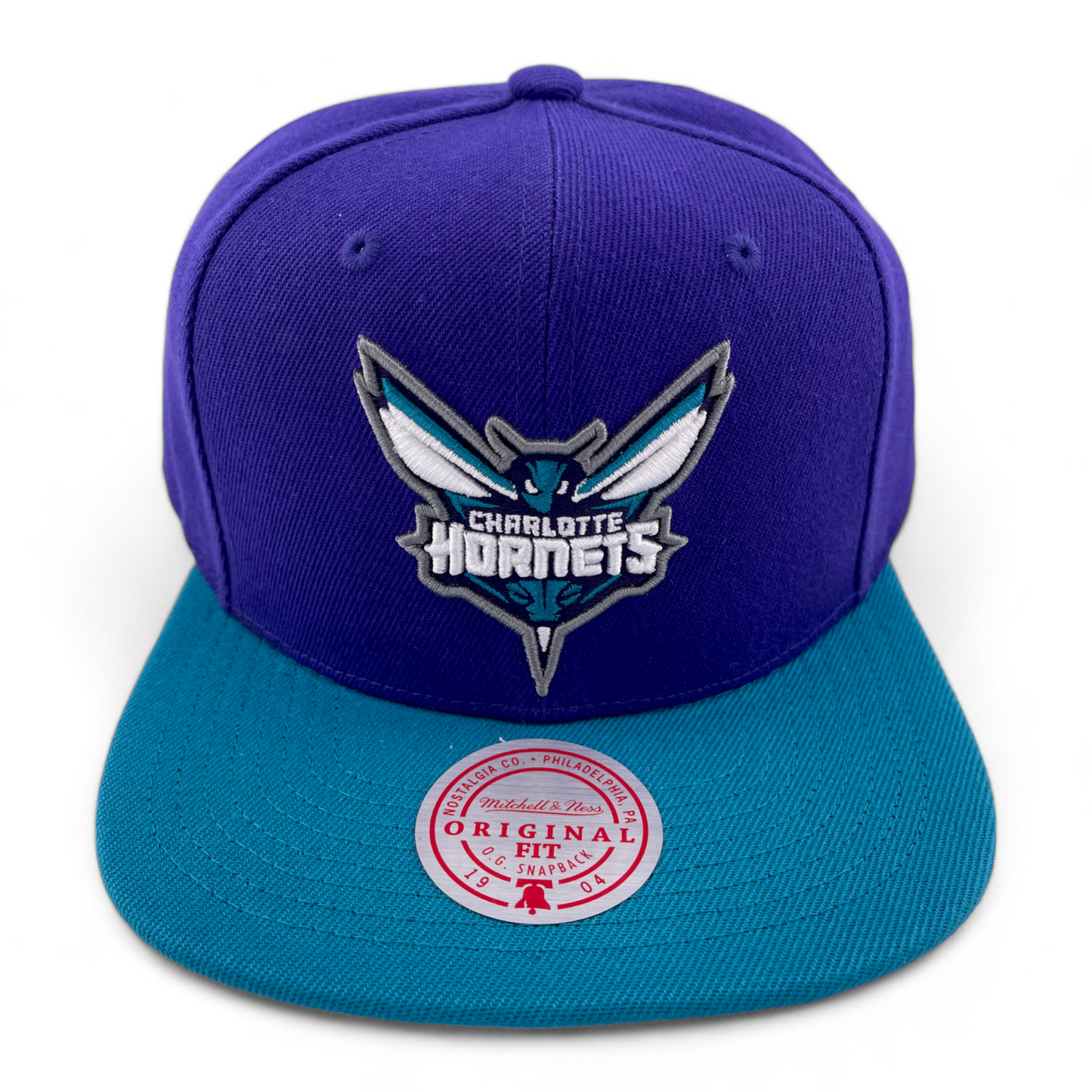 Mitchell & Ness Charlotte Hornets NBA Core Basic Classic Logo Snapback Hat Cap