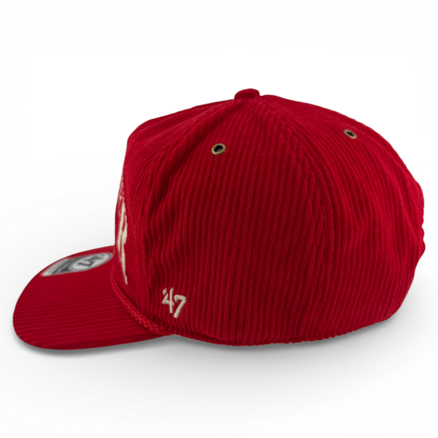 '47 Brand Worcester Red Sox Pitchout Corduroy Hitch Rope Snapback Adjustable Hat