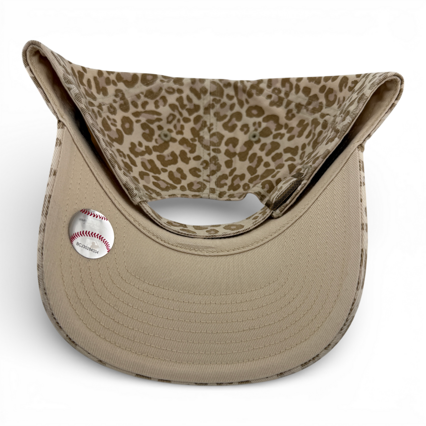 '47 Brand Chicago Cubs MLB Tan Khaki Leopard Clean Up Adjustable Dad Hat Cap