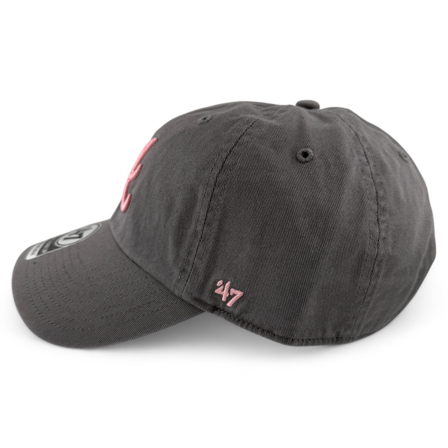 '47 Brand Atlanta Braves MLB Dark Grey Green Clean Up Adjustable Dad Hat Cap