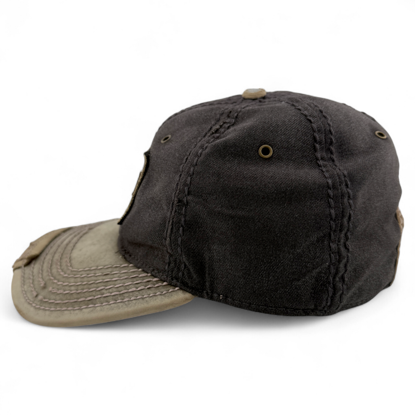 True Religion Brown Buddha Distressed RARE VINTAGE VTG Snap Adjustable Hat Cap