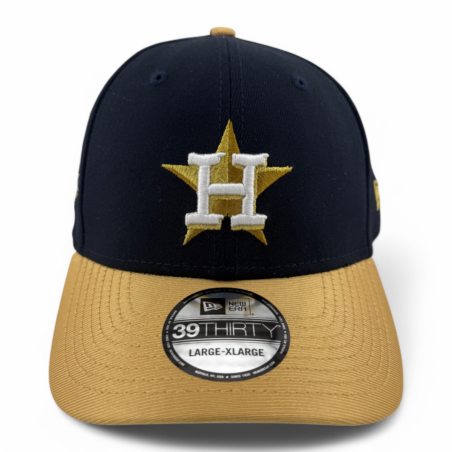 New Era Houston Astros MLB 2023 Gold Collection Navy 39Thirty Flex Fit Hat Cap