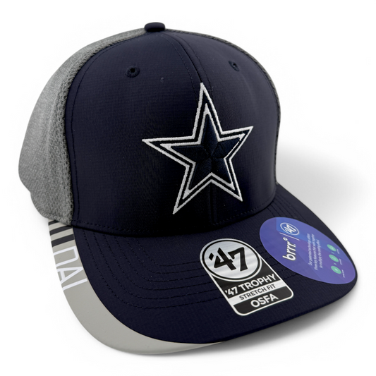 '47 Brand Dallas Cowboys NFL brrr° Trophy Sport Mesh Back Stretch Fit Hat Cap