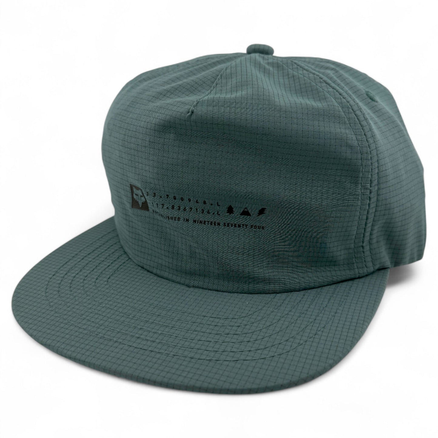 Fox Racing Base Over Stamp Logo Green Lightweight Running Adjustable Hat Cap