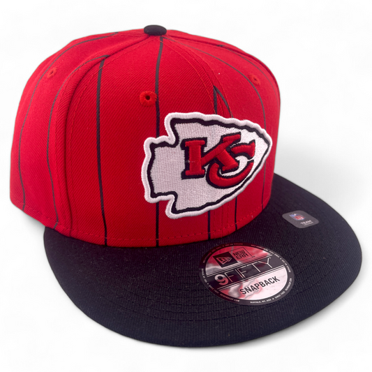 New Era Kansas City Chiefs NFL Vintage Pinstripe 9FIFTY Snapback Adjustable Hat