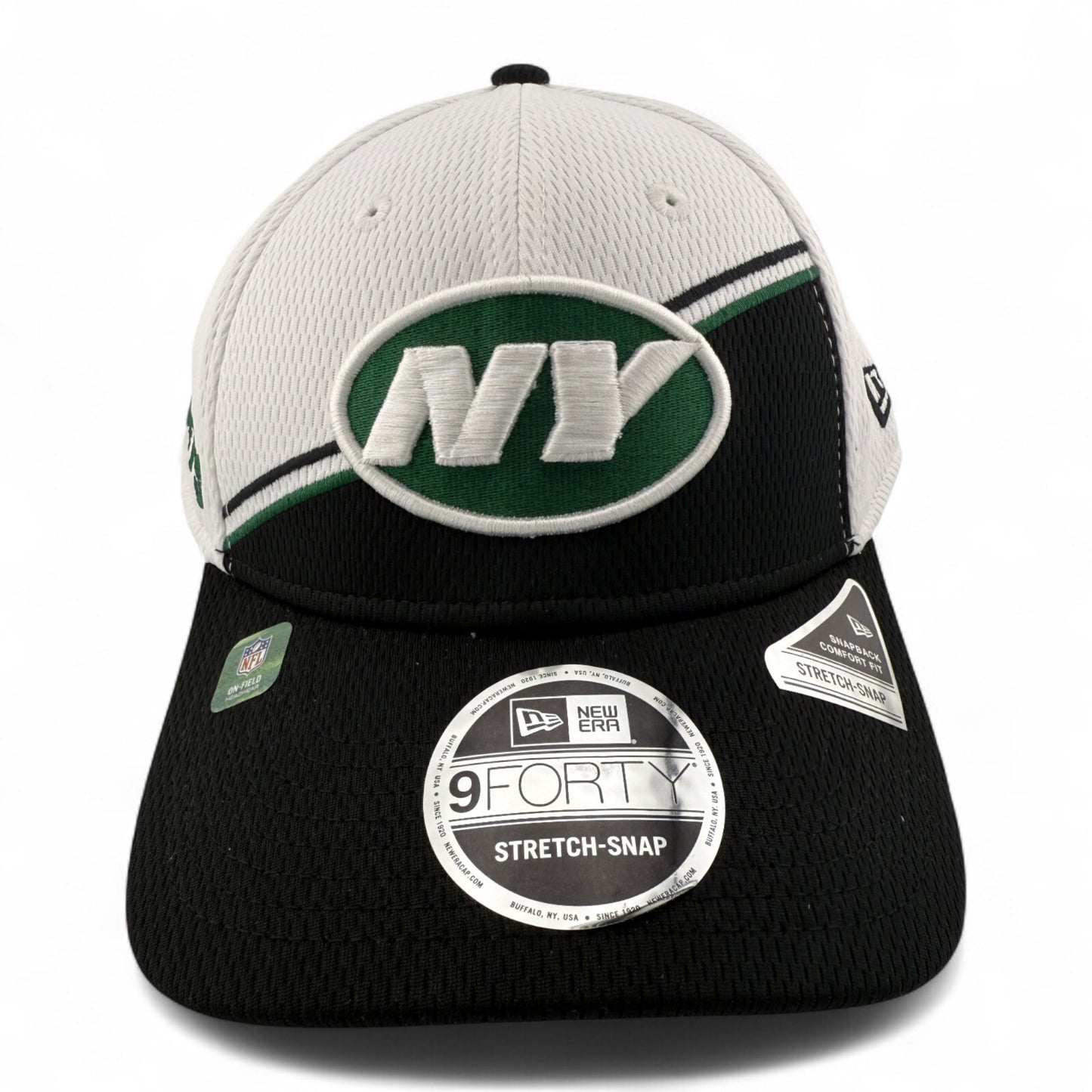 New Era New York Jets NFL 2023 Sideline 9Forty Stretch Adjustable Snapback Hat