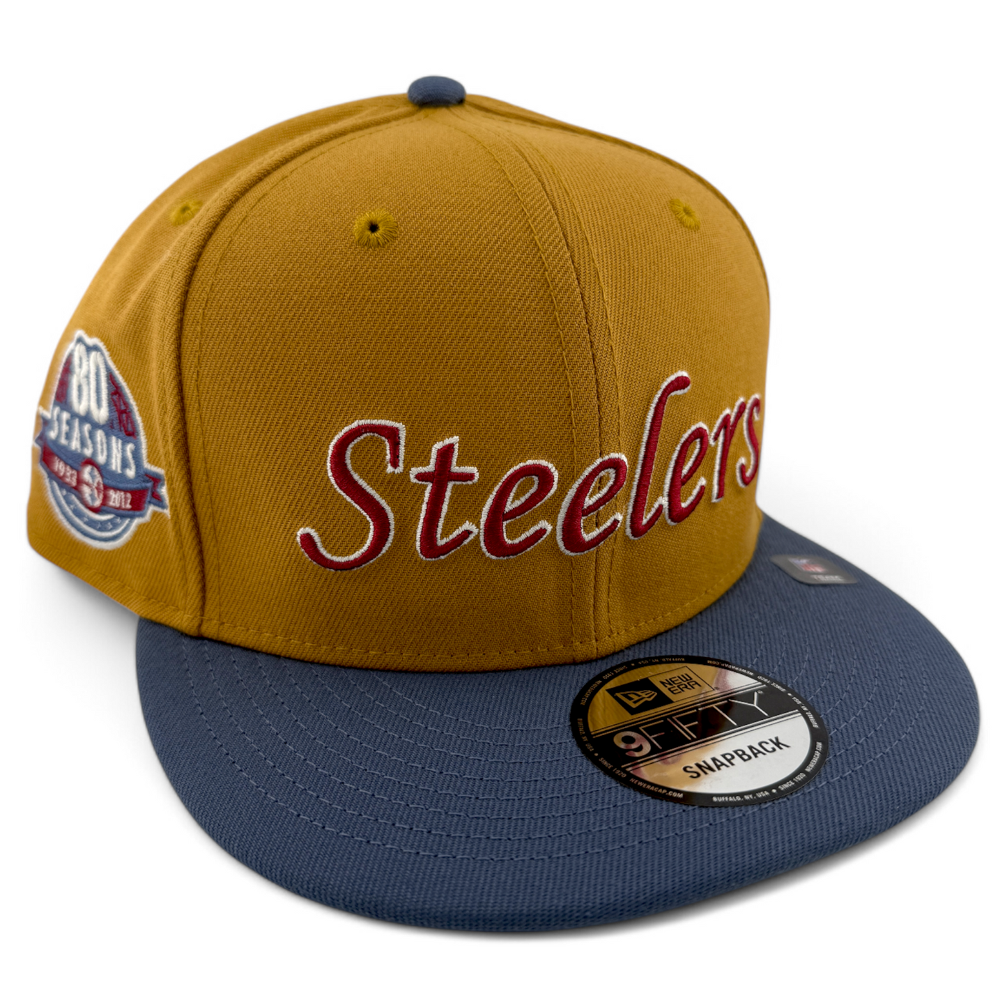 New Era Pittsburgh Steelers NFL Panama Tan 9FIFTY Snapback Adjustable Hat Cap