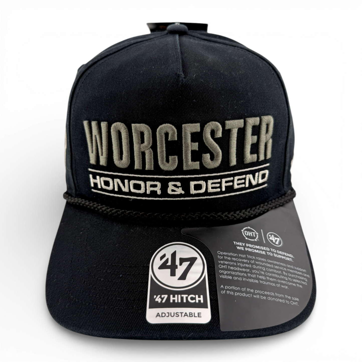 '47 Brand Worcester Red Sox OHT Homeland Hitch Rope Snapback Adjustable Hat