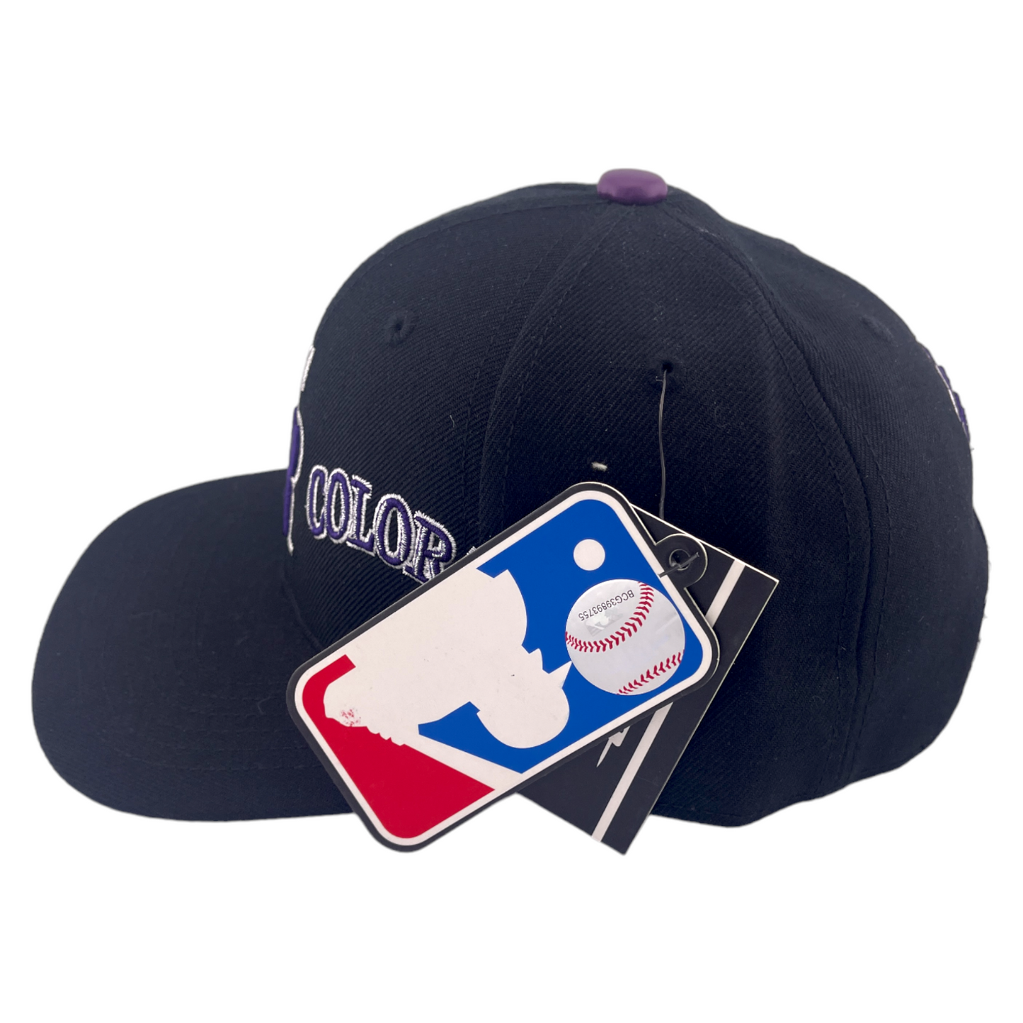 Pro Standard Colorado Rockies Double Front Logo Side Patch Black Snapback Hat Cap