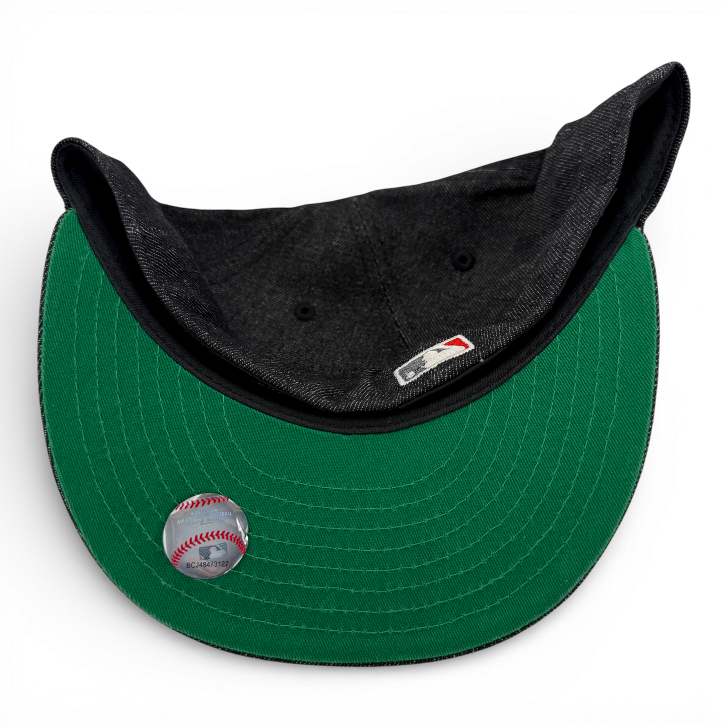 New Era Cleveland Guardians MLB Progressive Black Denim 59Fifty Fitted Hat Cap