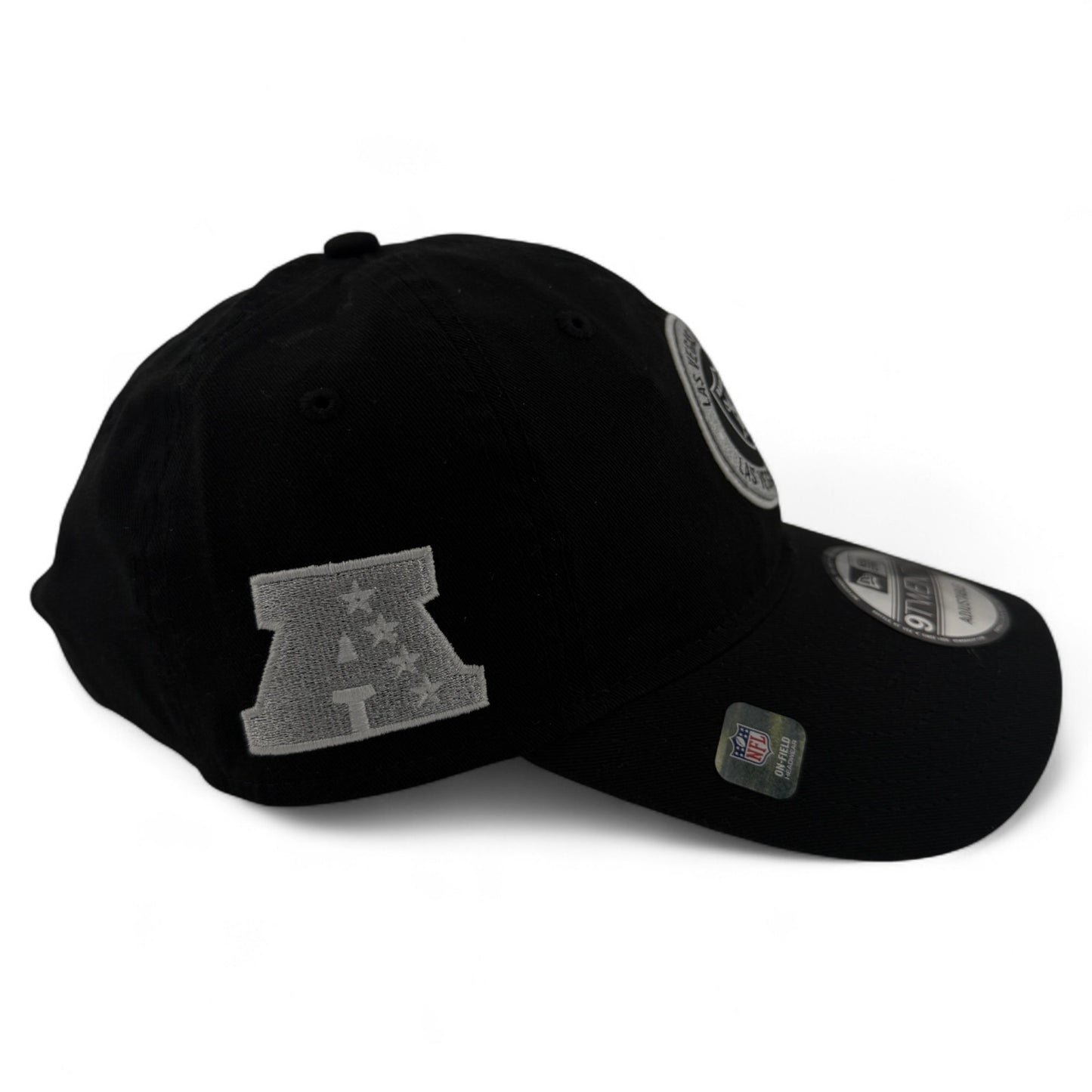 New Era Las Vegas Raiders NFL 2024 Sideline AFC Patch 9Twenty Adjustable Hat Cap