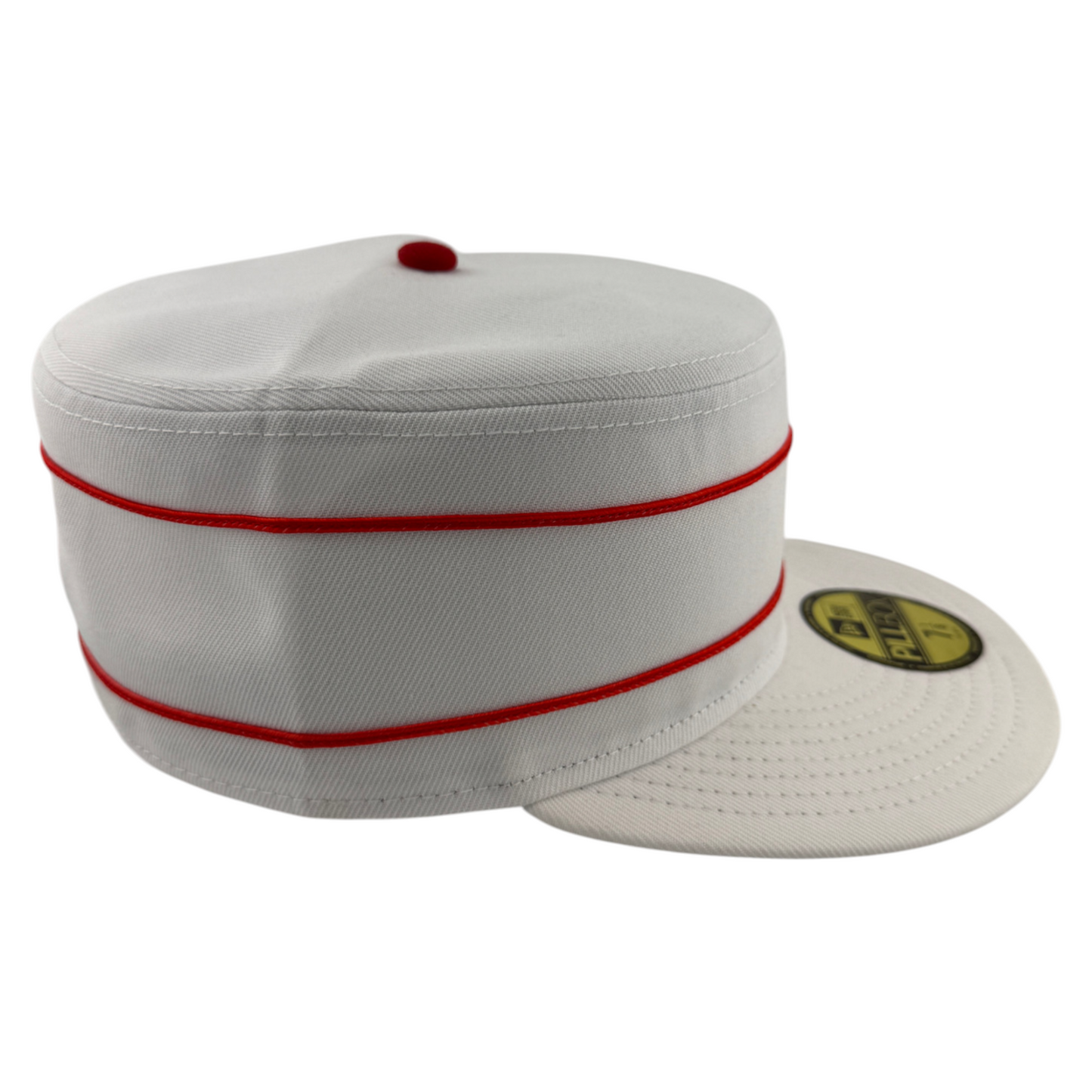 New Era Worcester WooSox Ruby Legs MiLB White/Red Pillbox 59Fifty Fitted Hat Cap