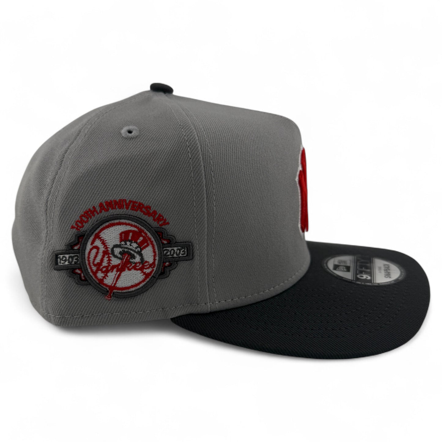 New Era New York Yankees MLB Grey A-Frame 9FIFTY Snapback Adjustable Hat Cap