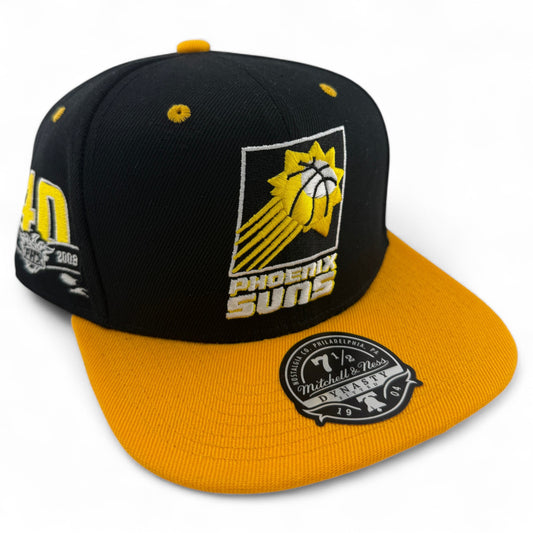 Mitchell & Ness Phoenix Suns NBA 40th Anniversary Yellow Dynasty Fitted Hat Cap