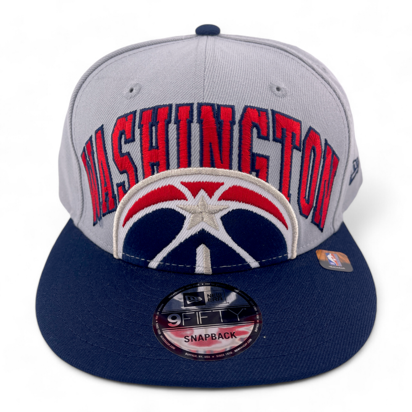 New Era Washington Wizards NBA 2023 Tip-Off Grey Logo 9Fifty Snapback Hat Cap