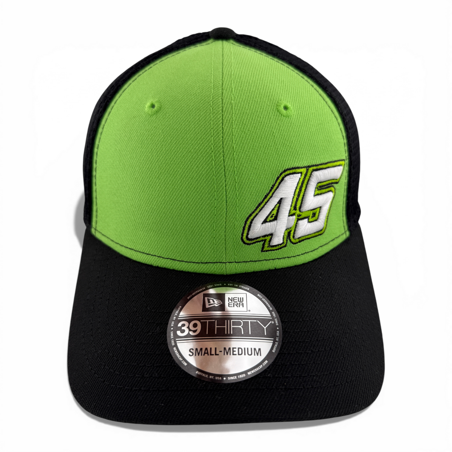 New Era Kurt Busch Nascar #45 Flawless Black Neo Mesh 39Thirty Flex Fit Hat Cap