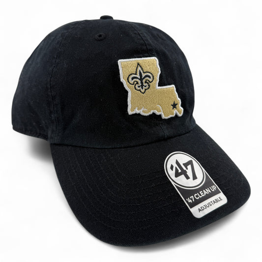 '47 Brand New Orleans Saints NFL State Logo Clean Up Adjustable Dad Hat Cap