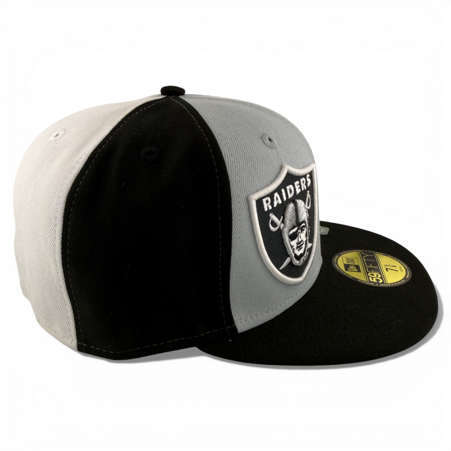 New Era Las Vegas Raiders NFL 2023 Sideline Split Logo 59FIFTY Fitted Hat Cap