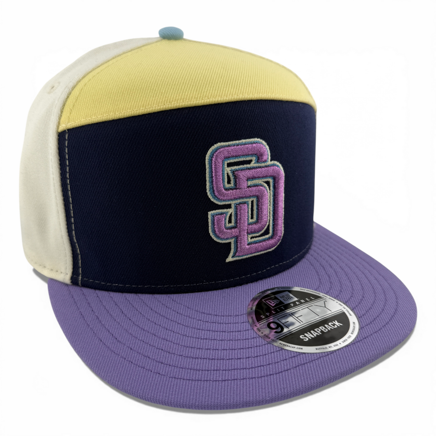 New Era San Diego Padres MLB Pastel 9Fifty Split Panel Snapback Adjustable Hat