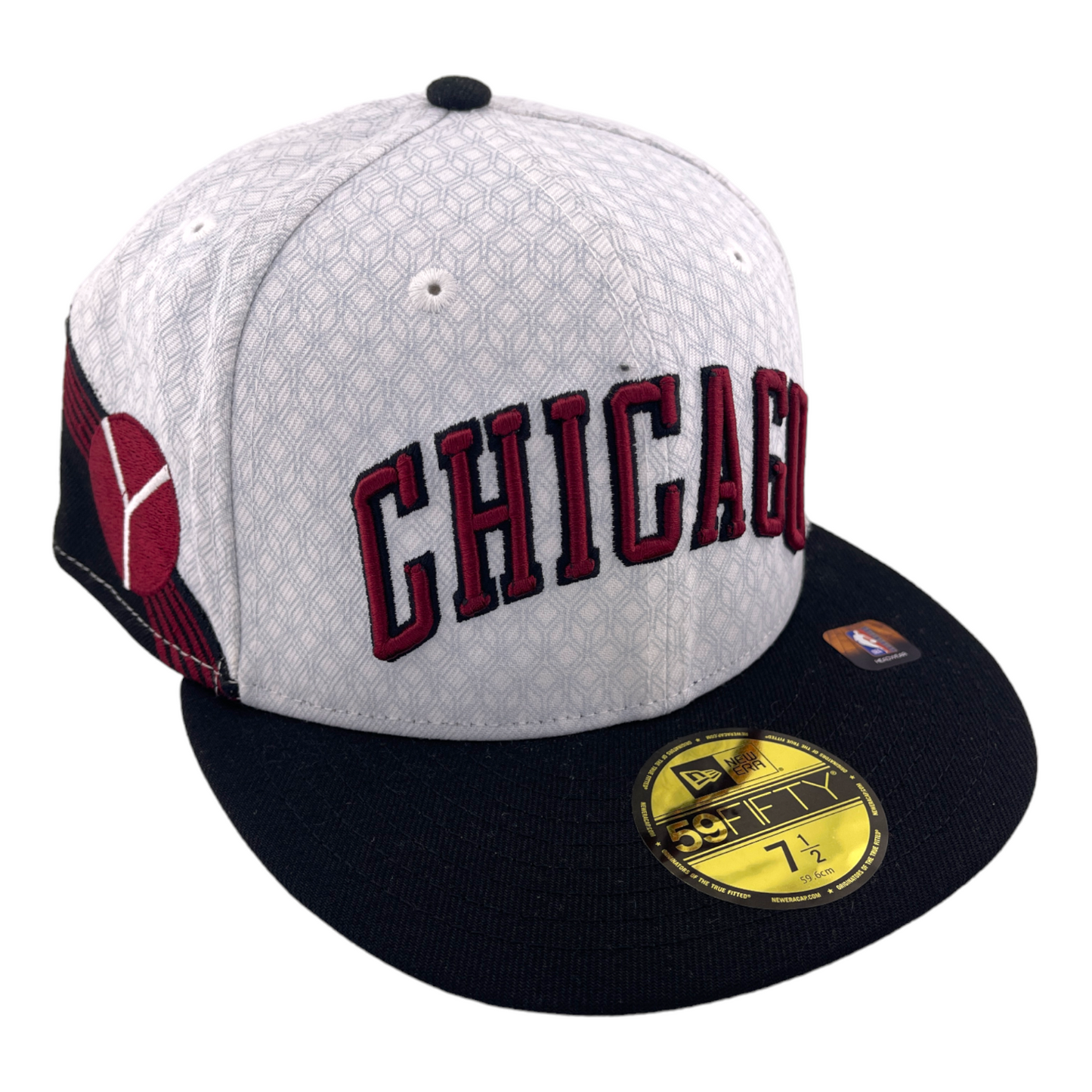 New Era Chicago Bulls 2022 City Edition White/Black/Red UV 59Fifty Fitted Hat Cap