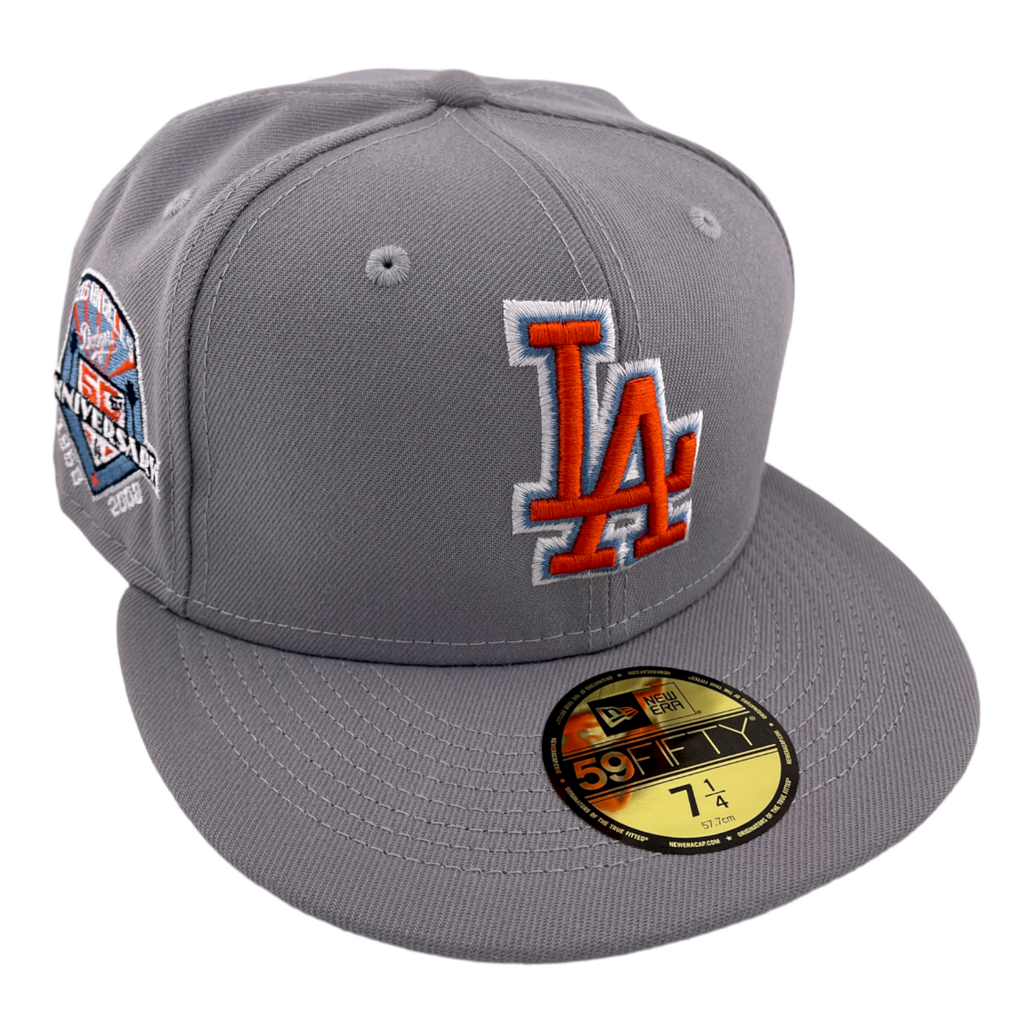 New Era Los Angeles Dodgers 50th Anniversary Patch Orange Slice Pack 59FIFTY Hat Cap