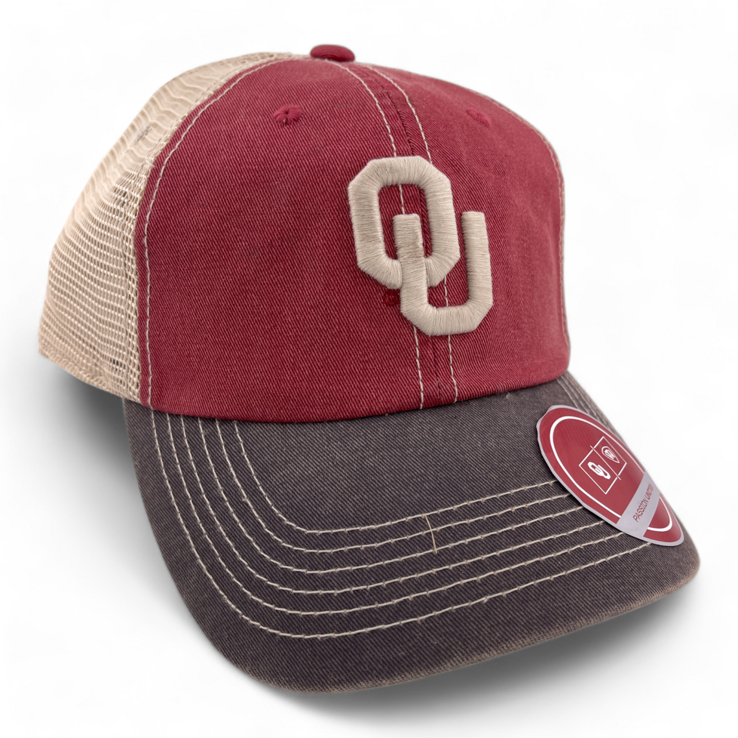 Top World University of Oklahoma Sooners NCAA Wickler Mesh Back Adjustable Hat Cap