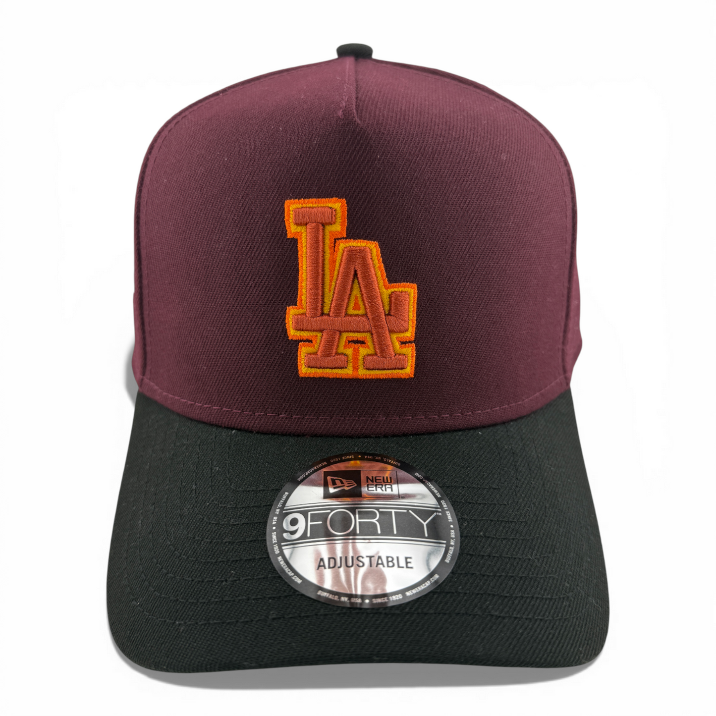 New Era Los Angeles Angels MLB Maroon A-Frame 9Forty Snapback Adjustable Hat Cap