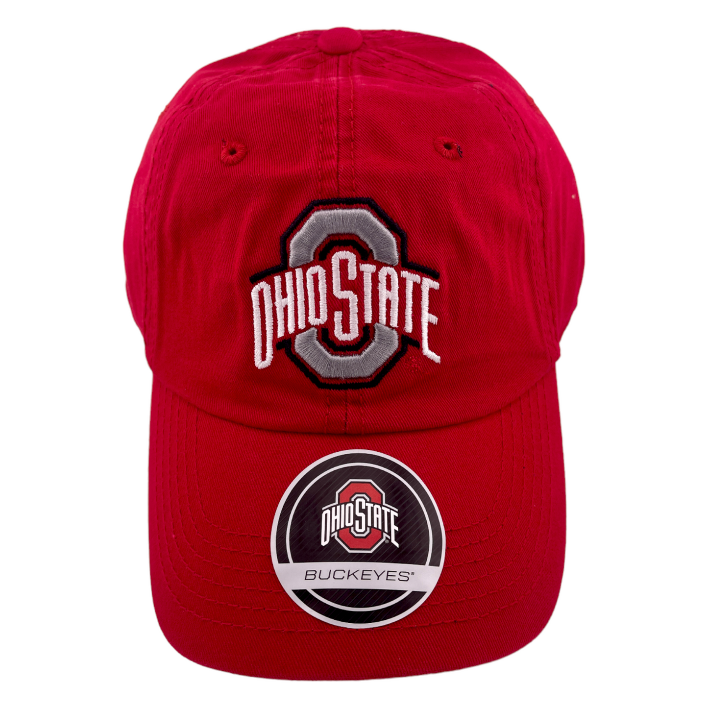 Ohio State University Buckeyes NCAA Ohio State Logo Red Adjustable Dad Hat Cap