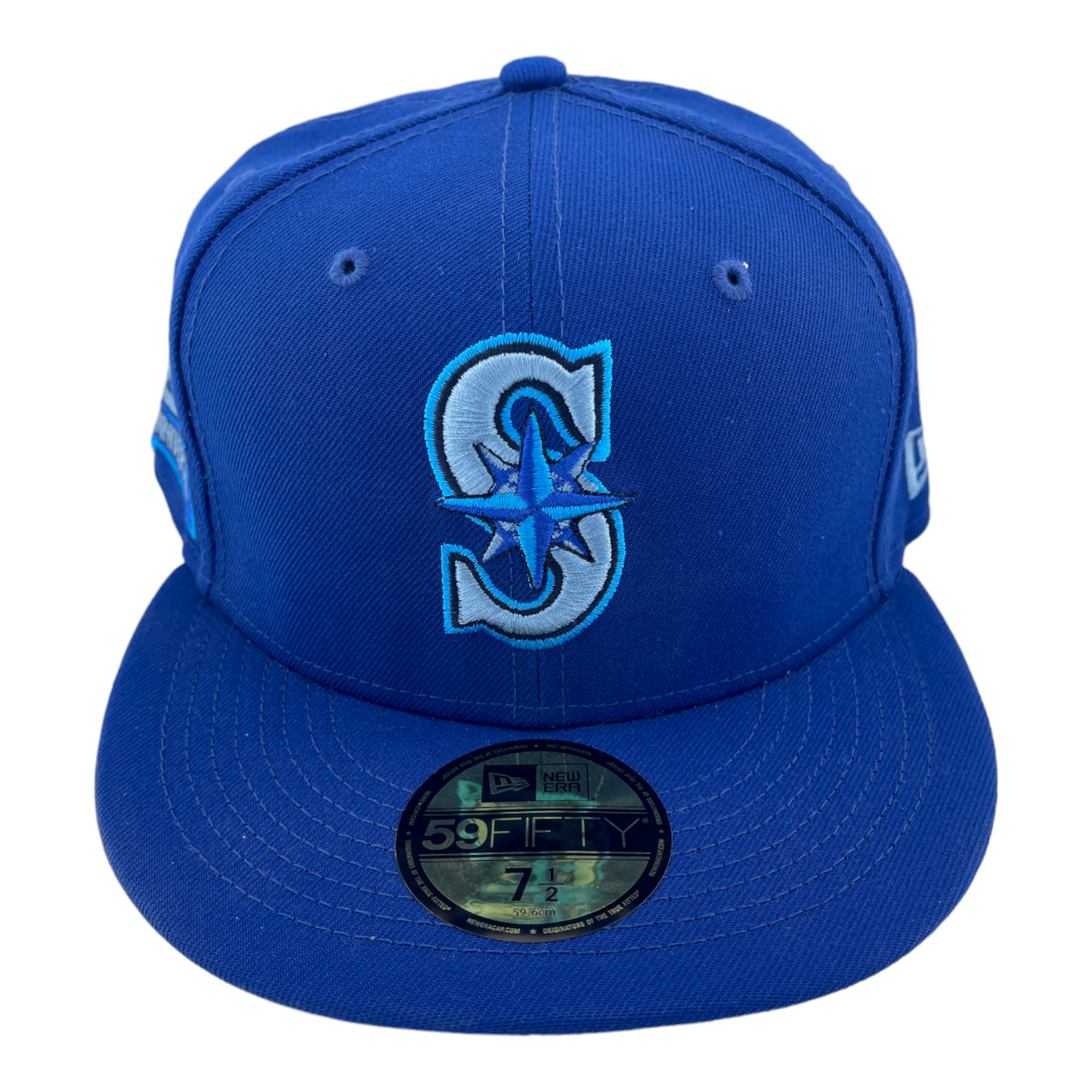 New Era Seattle Mariners 20th Anniversary Patch Arctic Blue Pack  UV 59FIFTY Hat Cap