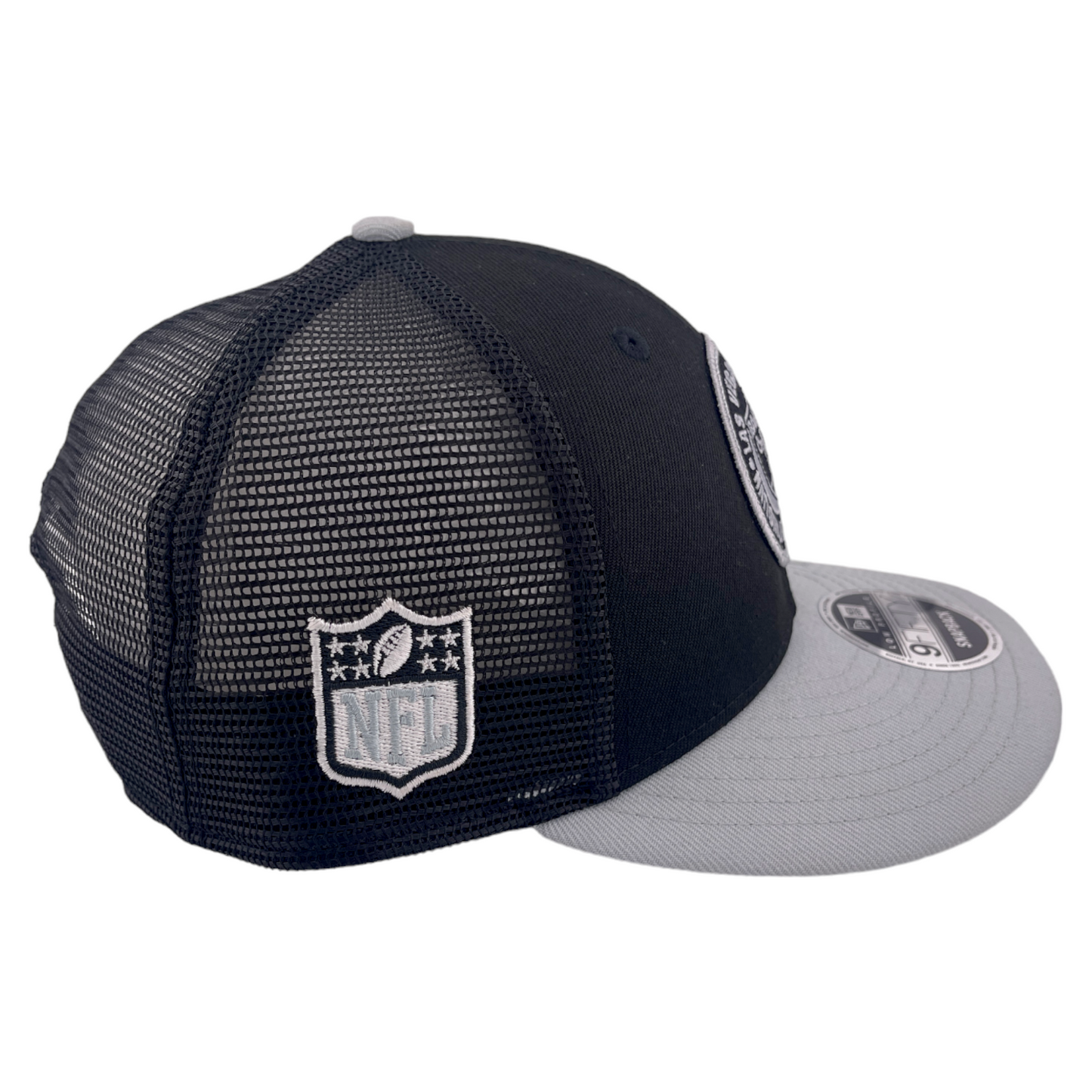 ~NEW DROP~ New Era Las Vegas Raiders NFL 2023 Sideline 9FIFTY Low Profile Mesh Snapback Hat