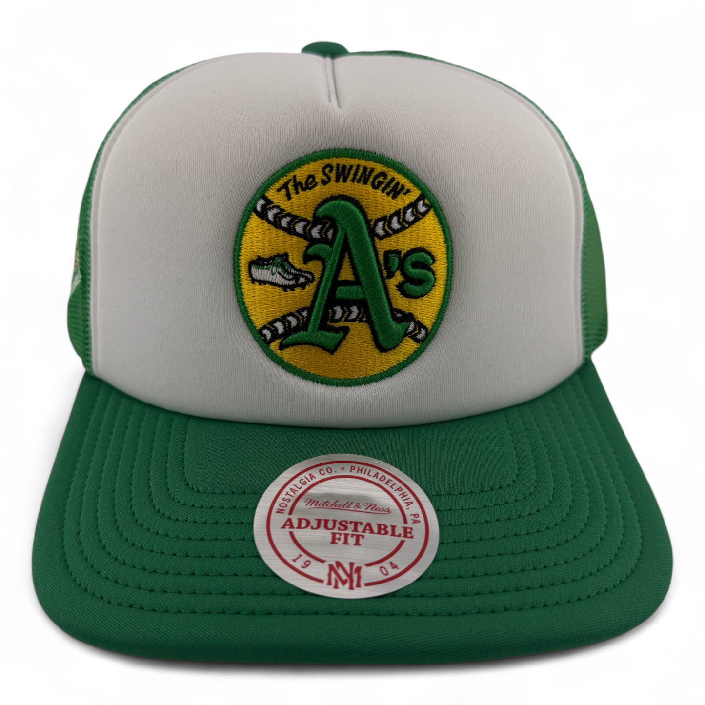 Mitchell & Ness Oakland Athletics A's MLB Foam Trucker Snapback Adjustable Hat
