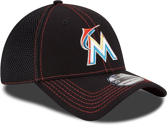 New Era Florida Miami Marlins Neo MLB Black/Orange 39Thirty Hat Cap