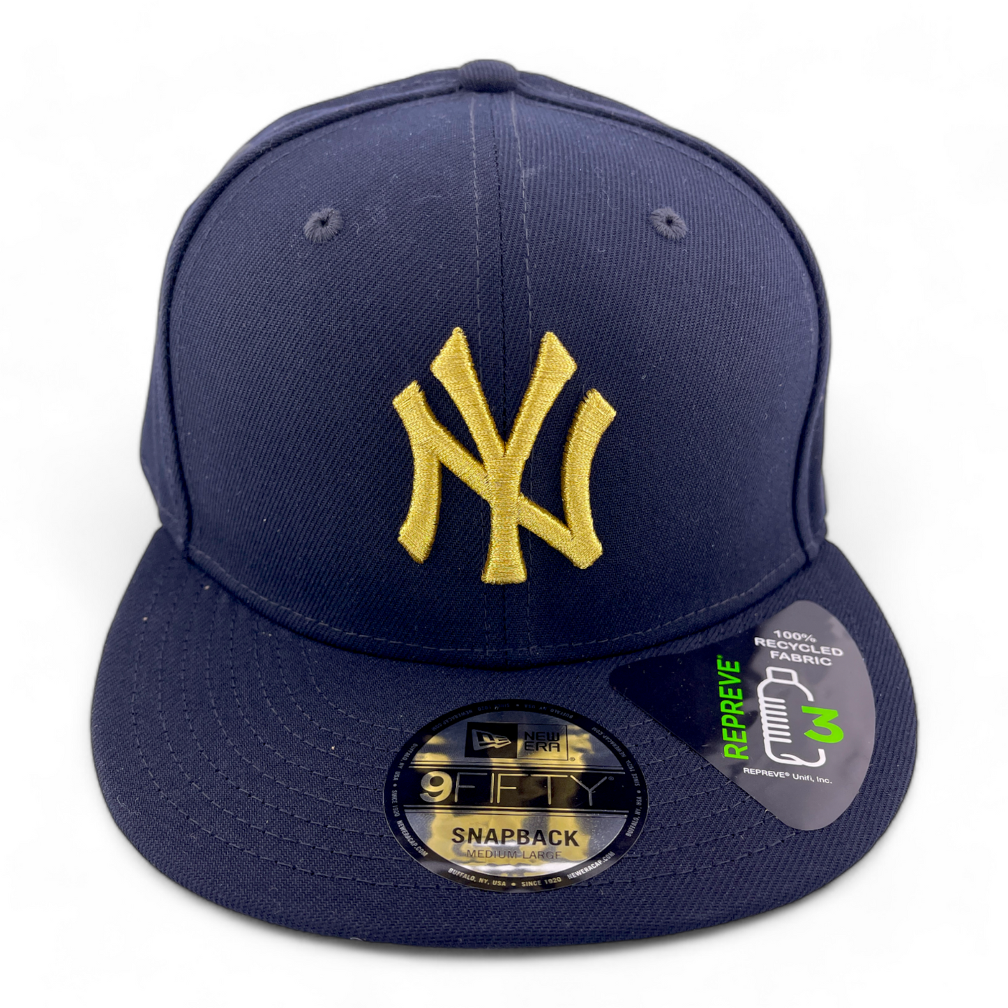 New Era New York Yankees Repreve Metallic Logo 9FIFTY Snapback Adjustable Hat Cap