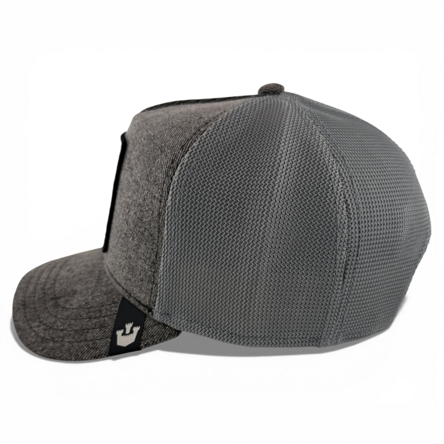 Goorin Bros Bulletproof Rhino Farm Denim Mesh Trucker Snapback Adjustable Hat