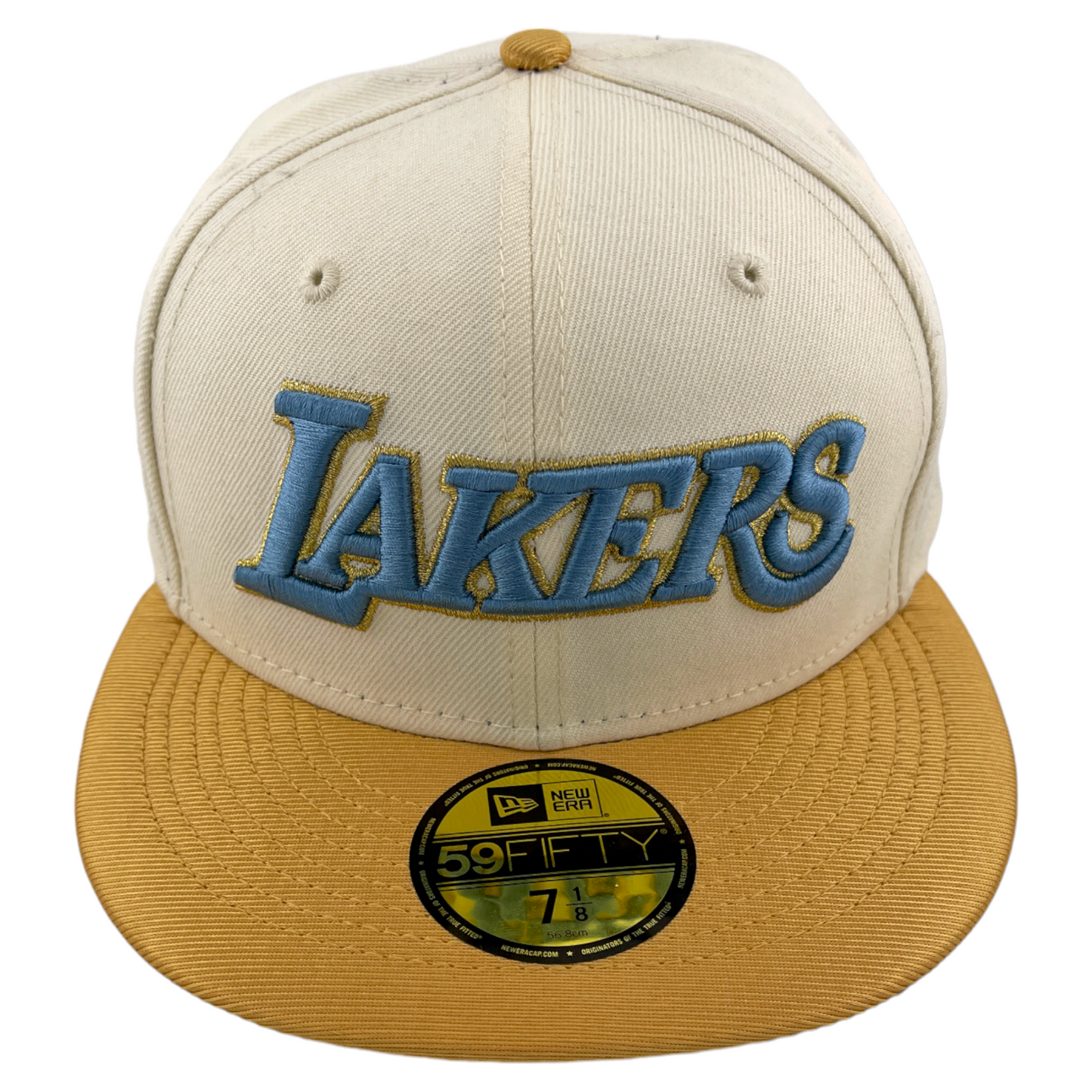 New Era Los Angeles Lakers Chrome Pack White/Gold Blue UV NBA 59Fifty Fitted Hat Cap