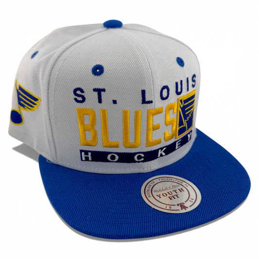 Mitchell & Ness St. Louis Blues NHL Box Out Snapback Adjustable Hat Youth Kids