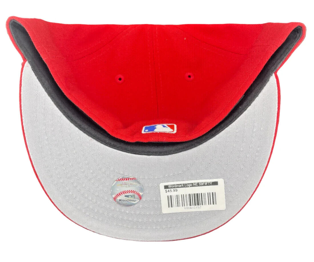 New Era Los Angeles Angels MLB Wordmark Red Script Logo 59FIFTY Fitted Hat Cap