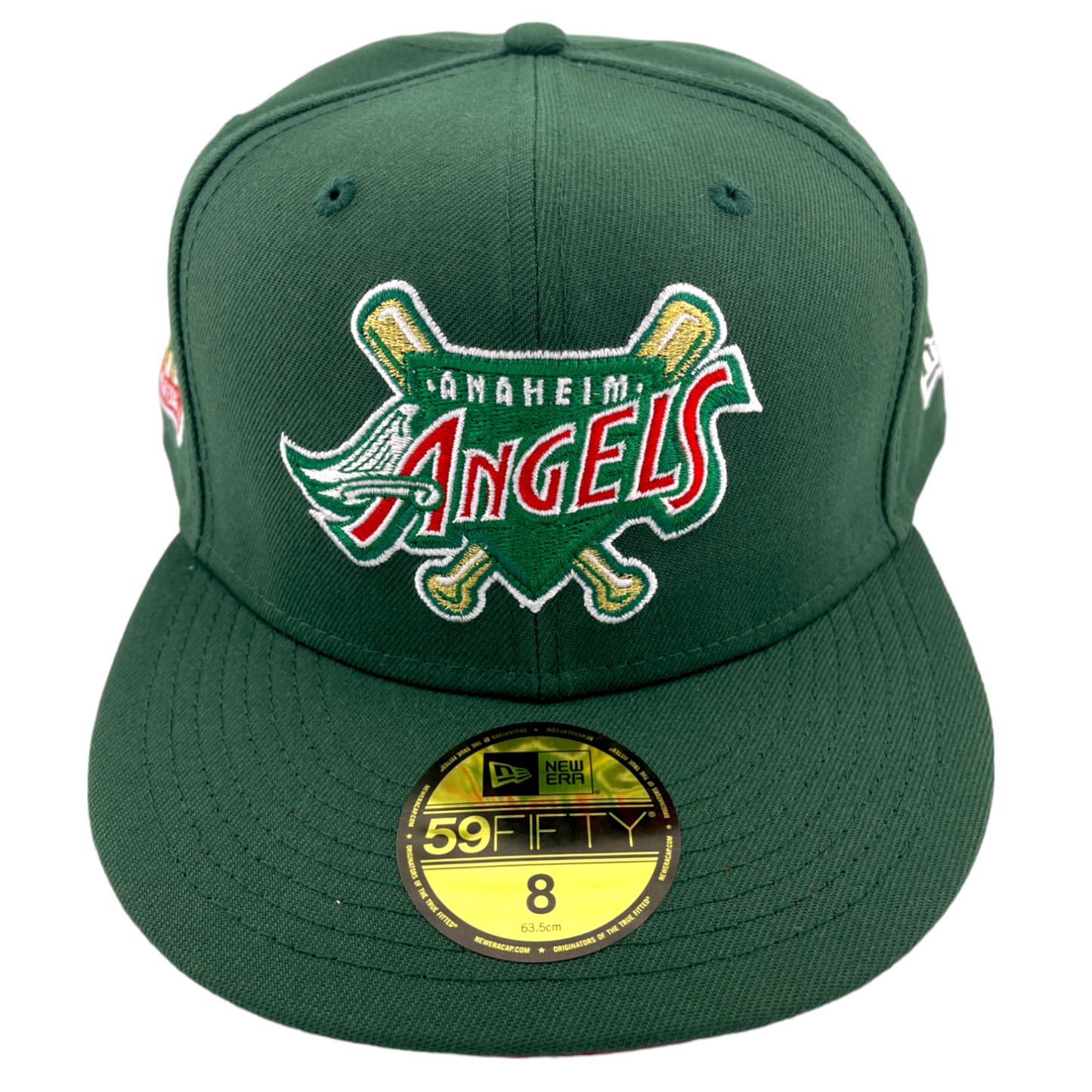 New Era Anaheim Angels 40th Season Side Patch Tinsel Pack Green/Red 59FIFTY Hat