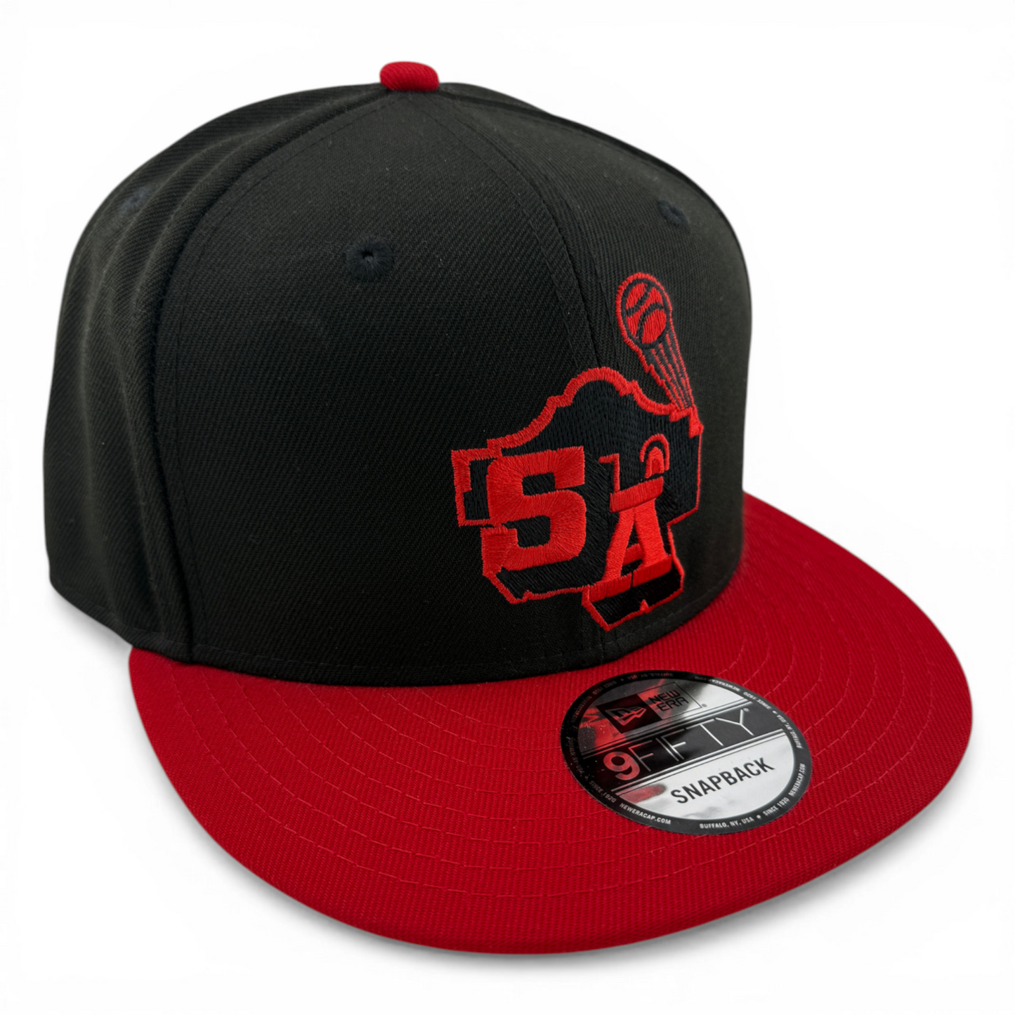 New Era San Antonio Missions MiLB Black/Red 9Fifty Snapback Adjustable Hat Cap