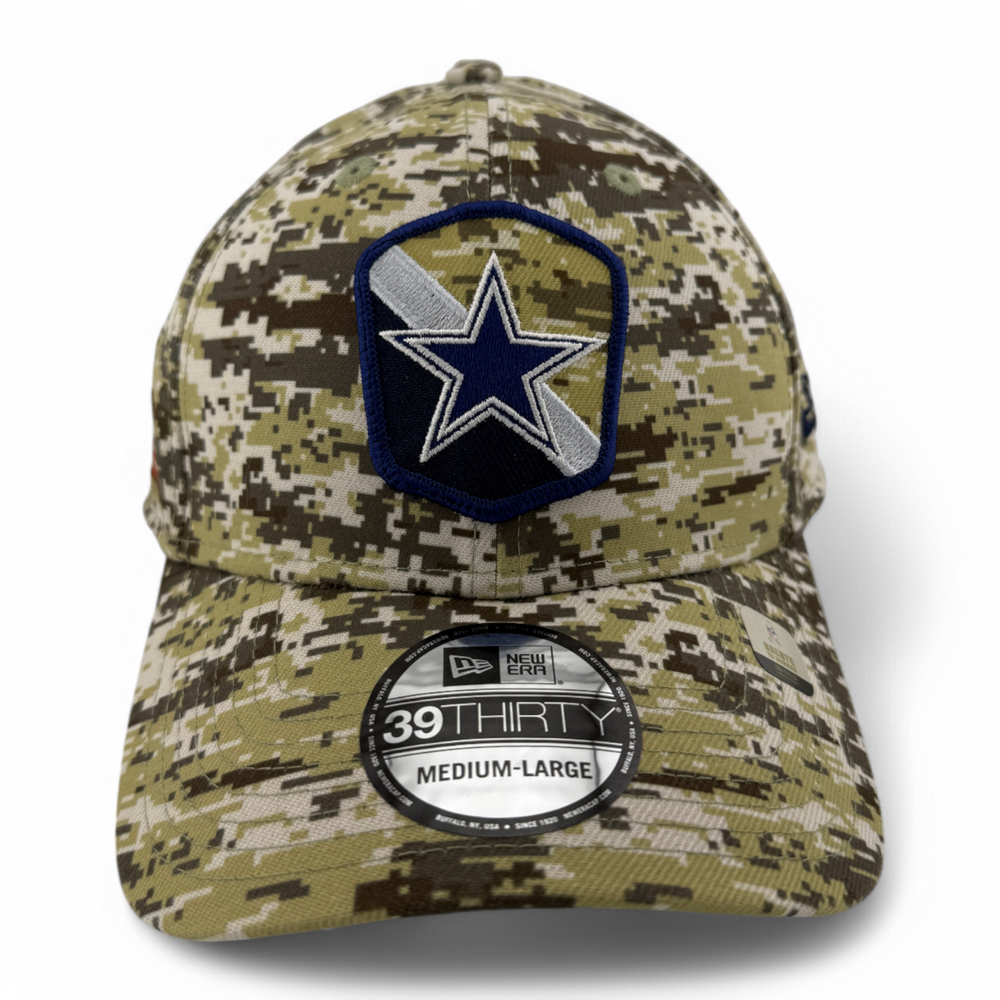New Era Dallas Cowboys 2023 Salute to Service Camo NFL 39Thirty Flex Fit Hat Cap