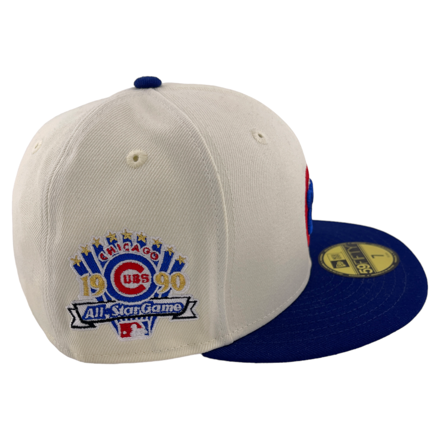 ~NEW DROP~ New Era Chicago Cubs MLB 1990 All-Star Game Cream Retro 59Fifty Fitted Hat Cap