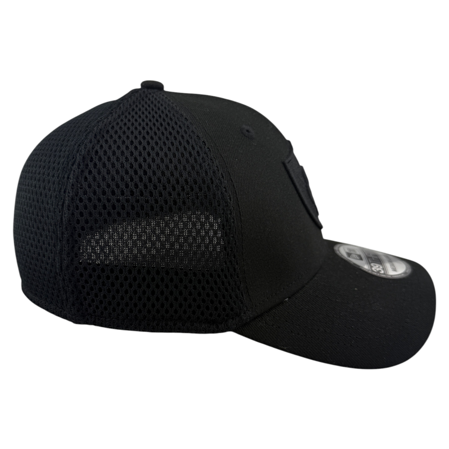 New Era Las Vegas Raiders NFL All Blacked Out Neo Mesh 39Thirty Flex Fit Hat Cap