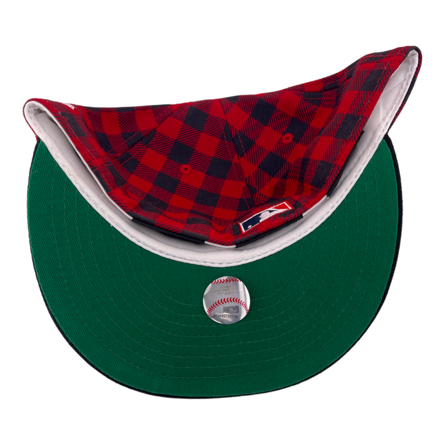 New Era Los Angeles Angels 40th Season Plaid Checkered Red/Black 59FIFTY Hat Cap