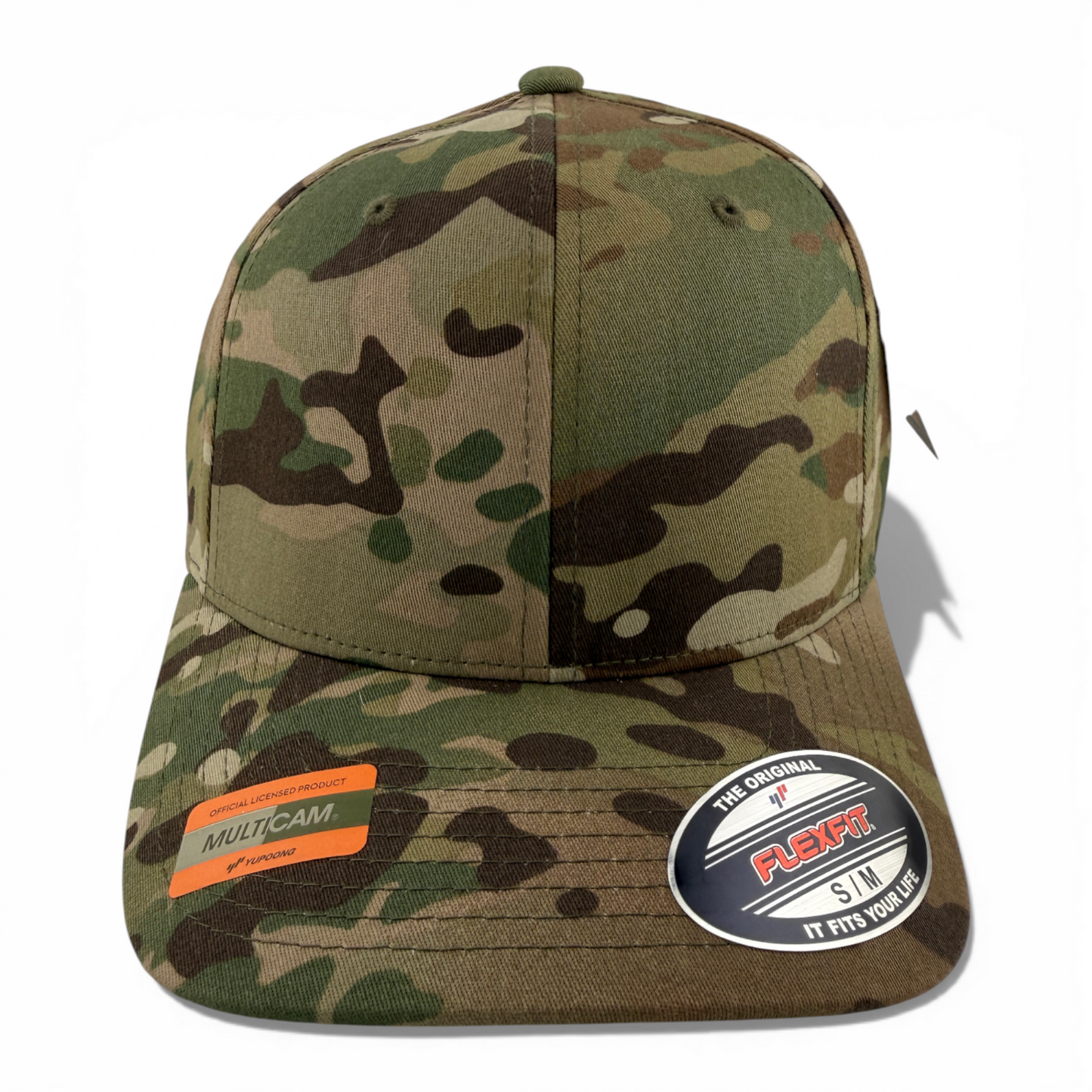 The Original FlexFit MultiCam Olive/Tan Camouflage Blank Stretch Fit Fitted Hat