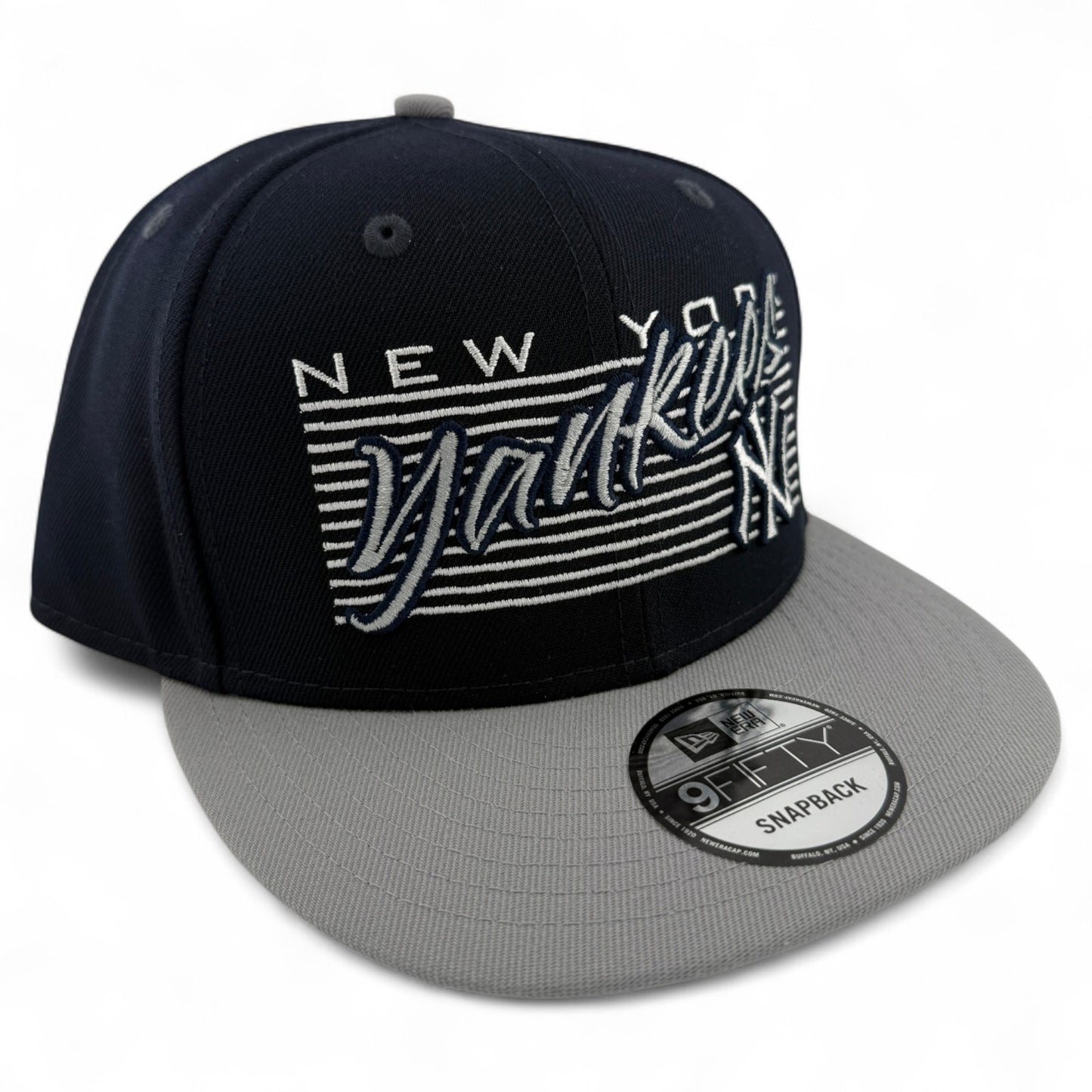 New Era New York Yankees MLB SCript Block Navy 9FIFTY Snapback Adjustable Hat
