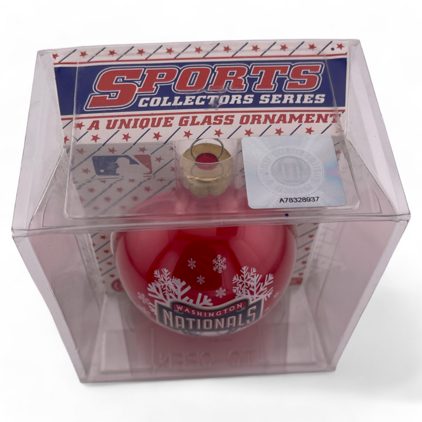 2-PACK Washington Nationals MLB Round Glass Collectors Christmas Tree Ornament