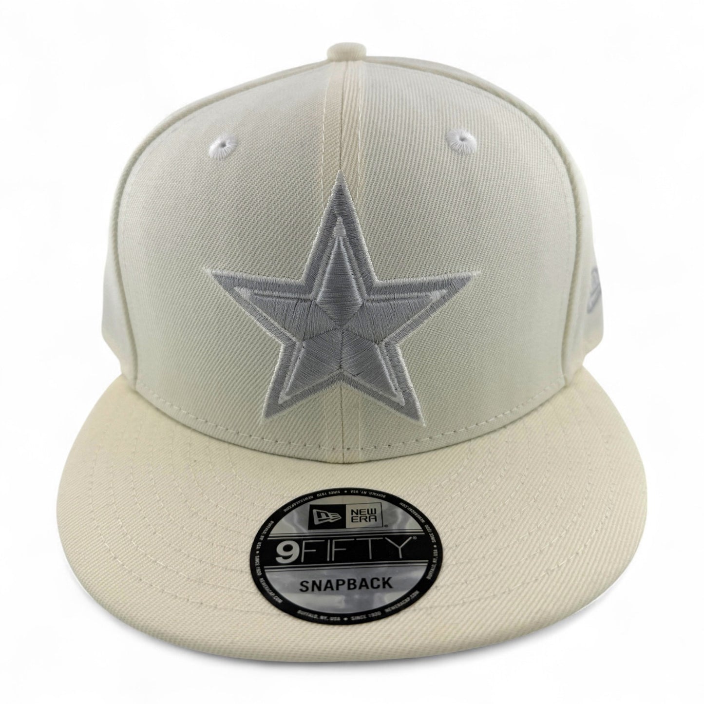 New Era Dallas Cowboys NFL All Cream Chrome Cloud Pack 9Fifty Snapback Hat Cap