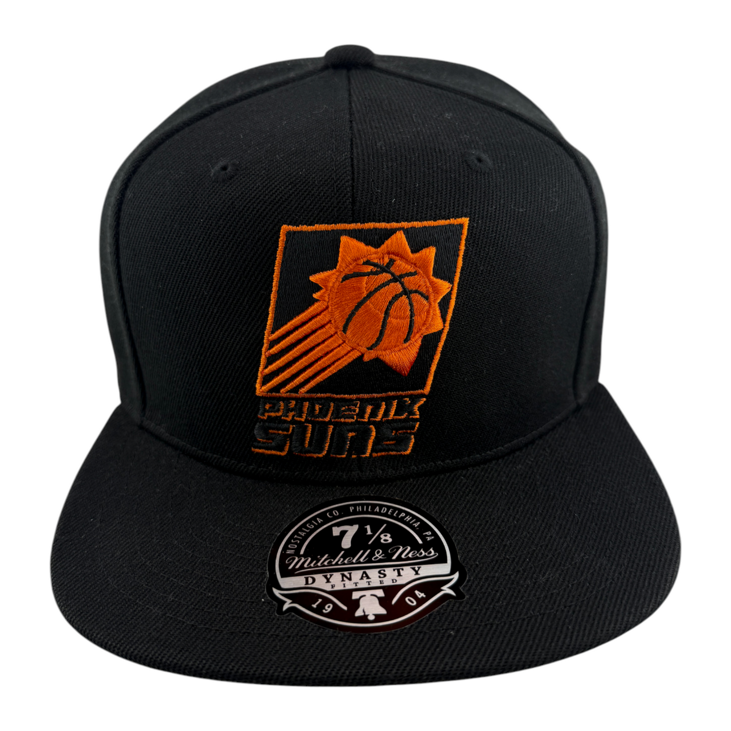 Mitchell & Ness Phoenix Suns NBA Two Tonal Orange Black Dynasty Fitted Hat Cap