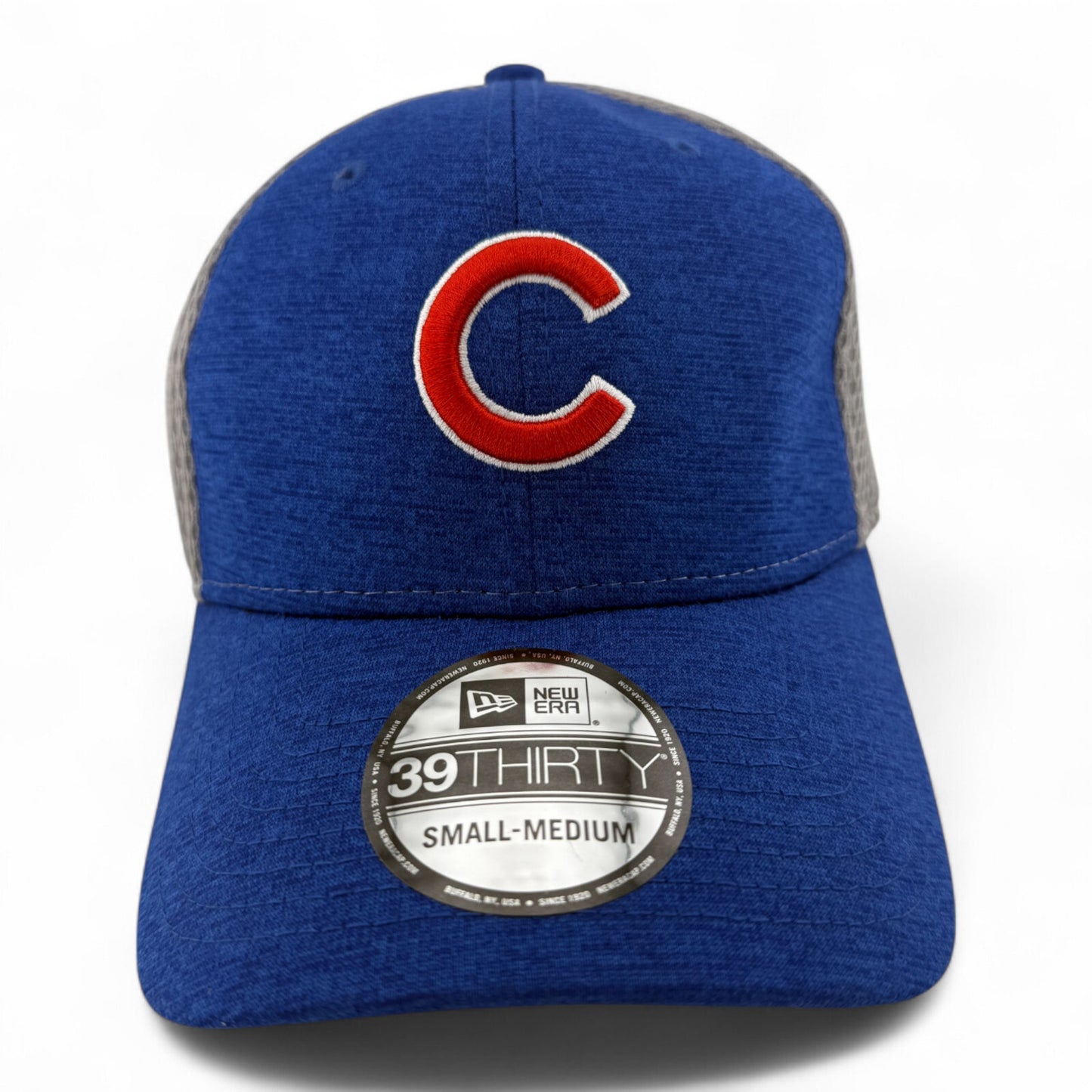 New Era Chicago Cubs MLB Blue Heather Neo Mesh 39Thirty Stretch Fit Hat Cap