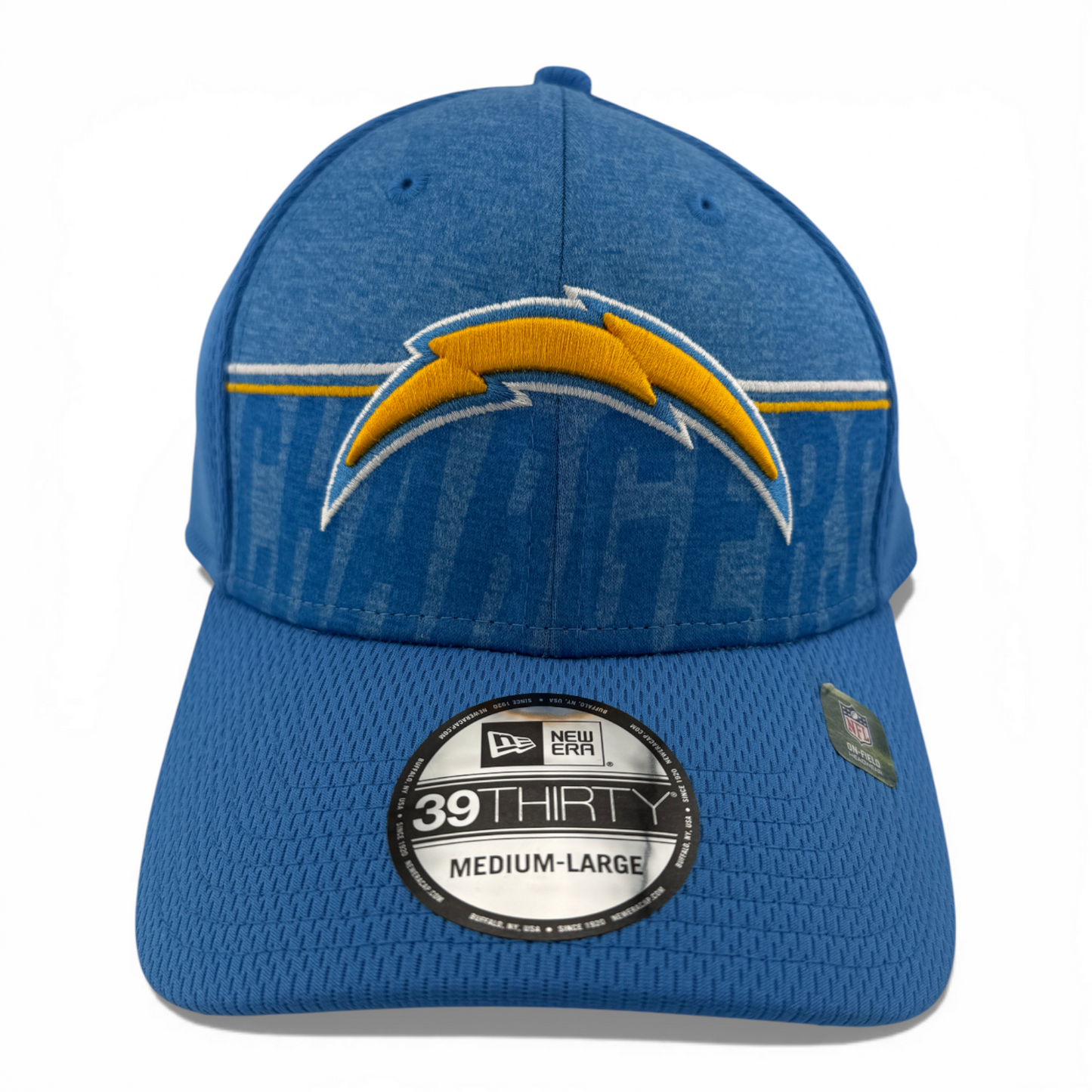 New Era Los Angeles Chargers NFL 2023 Training Camp Yellow/Blue 39Thirty Hat Cap